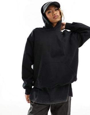 The Couture Club relaxed emblem hoodie in black fB[X
