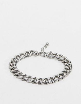 エイソス エイソス ASOS DESIGN midweight chain bracelet in silver tone メンズ