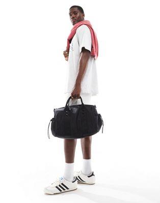 GC\X ASOS DESIGN small soft holdall with ruched pockets in black Y