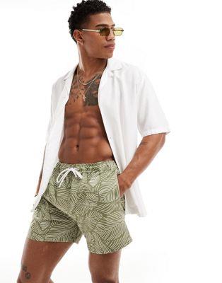 ルック New Look leon leaf swim in light green メンズ