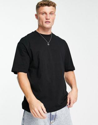 リバーアイランド River Island oversized t-shirt in black メンズ