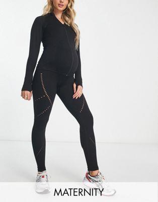 GC\X ASOS 4505 Maternity seamless legging with hole detail fB[X