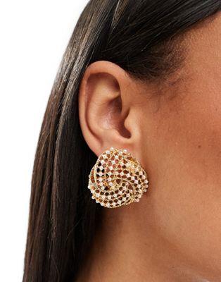 エイソス エイソス ASOS DESIGN clip on stud earrings in vintage look micro pearl design in gold tone レディース