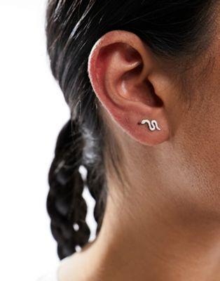エイソス エイソス ASOS DESIGN sterling silver stud earrings with snake design レディース