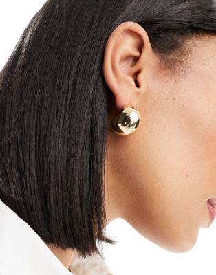 エイソス エイソス ASOS DESIGN hoop earrings with bubble detail in gold tone レディース