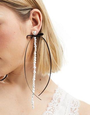 エイソス エイソス ASOS DESIGN Limited Edition drop earrings with bow detail レディース