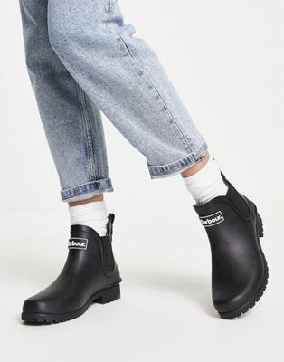 ouA[ Barbour Wilton Chelsea wellington boot in black fB[X