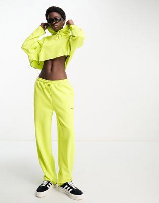 Collusion コリュージョン COLLUSION wide leg jogger in lime レディース