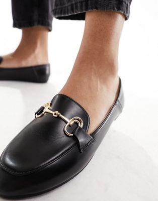 Raid RAID Amiela horsebit loafers in black レディース