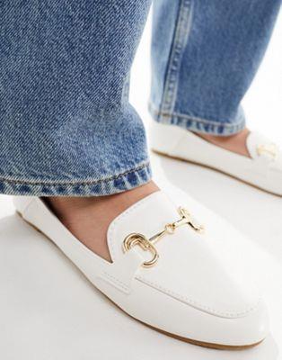 Raid RAID Amiela horsebit loafers in cream レディース