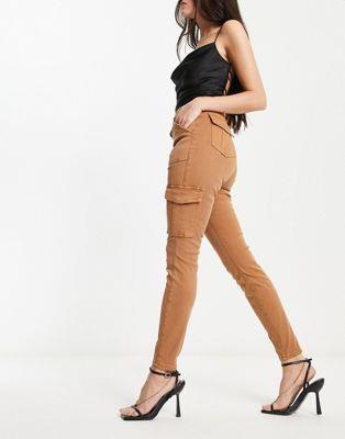 スパンクス Spanx high waist skinny cargo pants in beige レディース