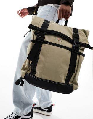 ディッキーズ ディッキーズ Dickies ashville roll top backpack in khaki メンズ