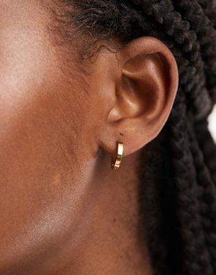エイソス エイソス ASOS DESIGN waterproof stainless steel small hoop earrings in gold tone レディース