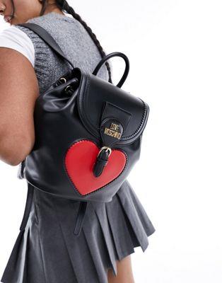 uXL[m Love Moschino backpack in black fB[X