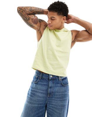 エイソス ASOS DESIGN crew neck tank in green メンズ