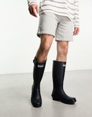 バブアー Barbour Bede wellington boots in navy メンズ