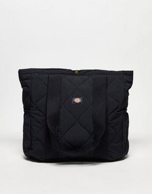 fBbL[Y Dickies thorsby quilted tote bag in black Y