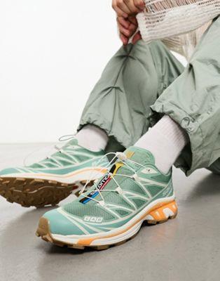 サロモン Salomon XT-6 trainers in Granite Green / Aquifer / Blazing Orange メンズ