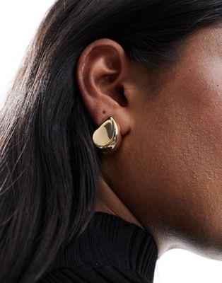 エイソス エイソス ASOS DESIGN stud earrings with inverted teardrop detail in gold tone レディース