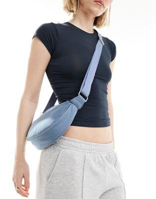 エイソス ASOS DESIGN nylon sling crossbody bag in blue レディース