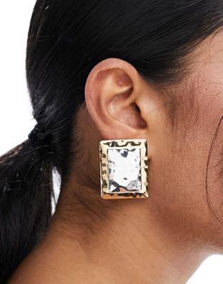 エイソス エイソス ASOS DESIGN stud earrings with mixed metal hammered design レディース
