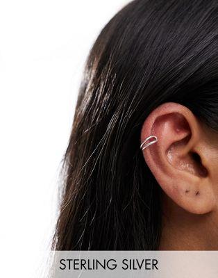 エイソス エイソス ASOS DESIGN sterling silver ear cuff earring with double row detail レディース