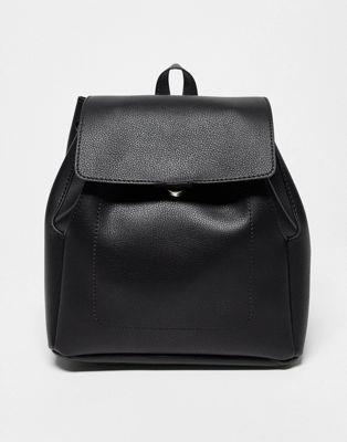 エイソス ASOS DESIGN soft minimal backpack in black レディース