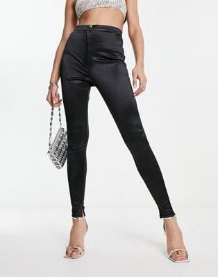 GC\X ASOS DESIGN disco high waisted legging in black fB[X