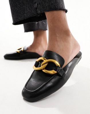 エイソス ASOS DESIGN Mia mule in black レディース