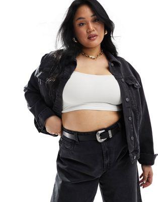 ASOS Curve エイソス ASOS DESIGN CURVE waist and hip jeans western belt in black レディース