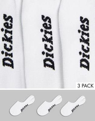 ディッキーズ Dickies invisible 3 pack socks in white レディース