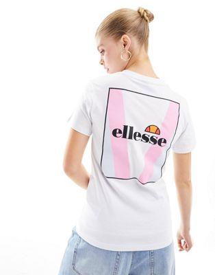 エレッセ ellesse Juentos back print t-shirt in white レディース