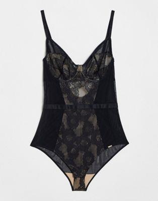 Gossard Femme non padded underwired body with lace detail in black レディース