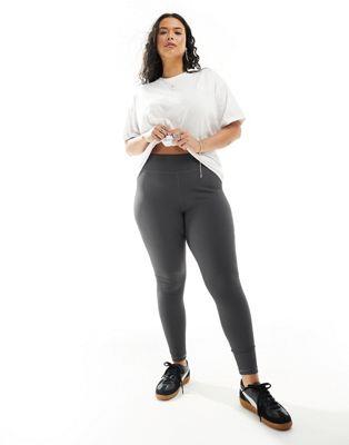 CUX^C In The Style Plus sculpt and control high waisted leggings in charcoal fB[X
