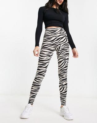 ~XZtbW Miss Selfridge legging in zebra print fB[X