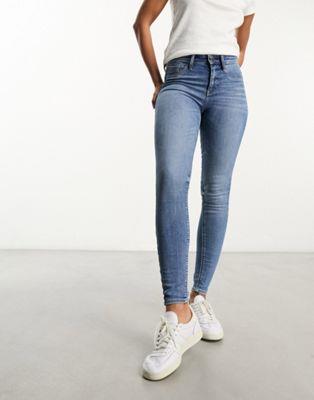 リバーアイランド River Island sculpt skinny jeans in mid wash blue レディース