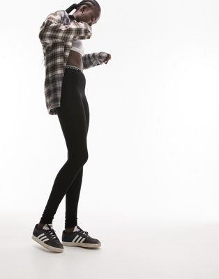 gbvVbv Topshop Tall branded elastic legging in black fB[X