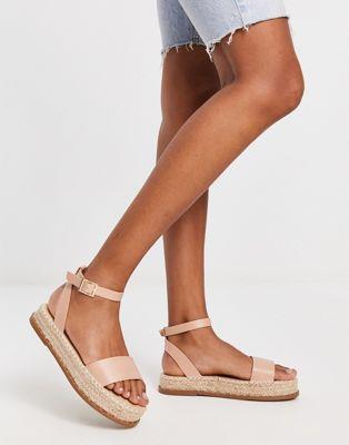 Truffle Collection flatform espadrille sandals in natural ǥ