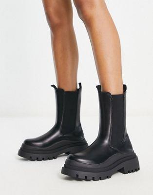 Truffle Collection chunky chelsea boots in black ǥ