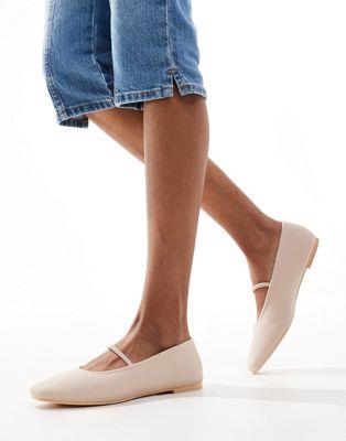 Truffle Collection soft ballet pumps in beige ǥ