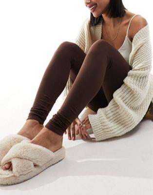 F[_ Vero Moda seamless leggings in coffee bean brown fB[X