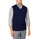 Tasso Elba Mens Cable Knit V-Neck Sleeveless Sweater Vest Y