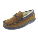 エヴァンス L.B. Evans Mens Atlin Tan Moccasin Slippers Shoes 12 Extra Wide (EEE) メンズ
