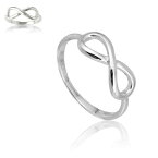 Unbranded Sterling Silver Infinity Ring Size 8 ユニセックス