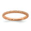 Sterling Silver Stackable Expressions Polished Rose Gold-plated Ring ユニセックス