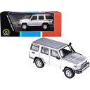 Paragon 1/64 Diecast Model Car Toyota Land Cruiser 76 Silver Pearl Rubber Tires