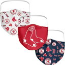 Fanatics 3 Pack Boston Red Sox Officially Licensed MLB Washable Resuable Face Mask Cover メンズ