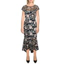 Xscape Womens Navy Embroidered Long Formal Cocktail and Party Dress 6 レディース