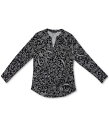 I-N-C Womens Floral Pullover Blouse Black X-Small レディース