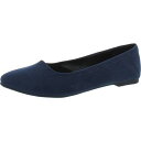 Ataiwee Womens Faux Suede Slip-On Almond Toe Ballet Flats Shoes fB[X